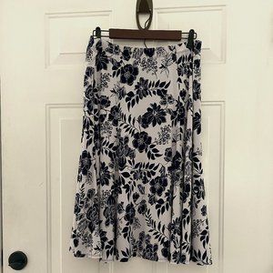 Women's Skirt - Susan Graver, Size L, Blue/White